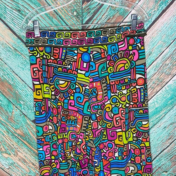 Trina Turk Vivid Maya Patterned Nylon Spandex Fold Over Waist Pants - Picture 5 of 9